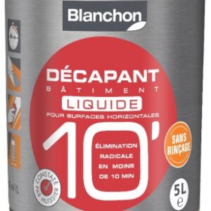 Décapant bâtiment 10' liquide - rendement indicatif : 6 m²/l - cond. disponible abidjan cote d'ivoire.