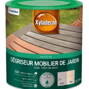Dégriseur/nettoyeur mobilier xyladecor en gel - agit en 15 mn sur toute essence de bois propre et sec - rinçage à l'eau - 1 l. disponible abidjan cote d'ivoire.