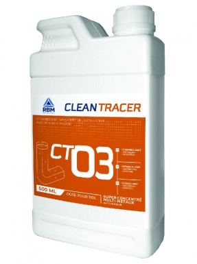 Désembouant clean traceur ct03 bidon de 500 ml - dose pour 130l. disponible abidjan cote d'ivoire.