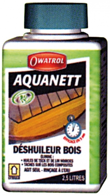 Déshuileur aquanett - sur bois sec - agit en 5 min - rinçage à l"eau - 1l. disponible abidjan cote d'ivoire.