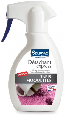 Détachant express tapis et moquettes - élimine et nettoie  taches récentes sur fibres synthétiques ou laine - usage maison ou voiture - pulvérisateur 250 ml. disponible abidjan cote d'ivoire.