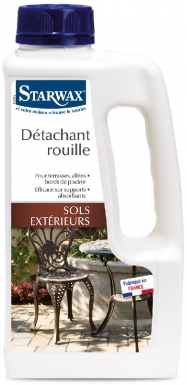 Détachant rouille pour sols extérieurs - sur pierres, pavés, dalles de terrasses, carrelage, bords de piscine - formule concentrée - 1 l. disponible abidjan cote d'ivoire.