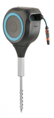 Dévidoir automatique sur pic rollup m 20 m - gardena (bleu turquoise). disponible abidjan cote d'ivoire.