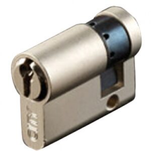 Demi cylindre profilé européen 5 goupilles ( 30x10 ) laiton nickelé 3 clés. disponible abidjan cote d'ivoire.