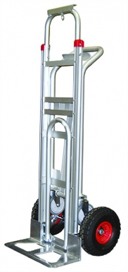 Diable/chariot alu 3 positions - capacité 250 kg (diable) / 350 kg (chariot) - roues gonflables ø 260 mm. disponible abidjan cote d'ivoire.