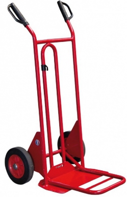 Diable tablier incurvé charges cylindriques 250 kg, roues caoutchouc, pelle pliante 350x398. disponible abidjan cote d'ivoire.