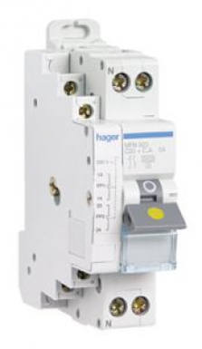 Disjoncteur bipolaire 1 ph+n+fil pilote - in 16a. disponible abidjan cote d'ivoire.