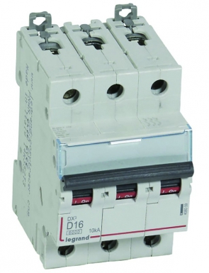 Disjoncteur dx³6000 10ka arrivée haute et départ bas à vis 3p 400~ - 10a - courbe d - pour peigne hx³ traditionnel. disponible abidjan cote d'ivoire.