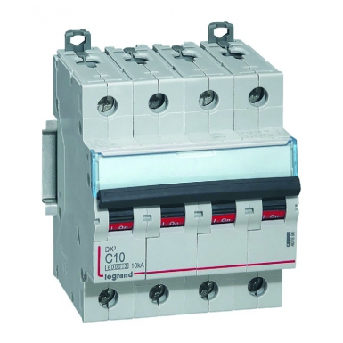 Disjoncteur dx³6000 10ka arrivée haute et départ bas à vis 4p 400v~ - 32a - courbe c - pour peigne hx³ traditionnel. disponible abidjan cote d'ivoire.