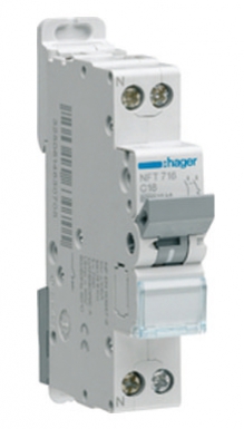 Disjoncteur ngt à bornes décalées 1 ph+n courbe d 10ka - in 20a. disponible abidjan cote d'ivoire.