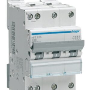 Disjoncteur ngt à bornes décalées 3 ph + n courbe d 6-10ka - in 20a. disponible abidjan cote d'ivoire.