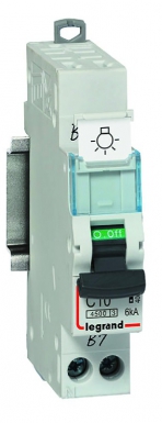 Disjoncteur phase+neutre dnx³4500 6ka arrivée borne automatique sortie borne à vis - 1p+n 230v~ 16a courbe c - 1 module. disponible abidjan cote d'ivoire.