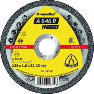 Disque a 646 r à tronçonner pour métaux, ø 125 x 1,6 mm. disponible abidjan cote d'ivoire.