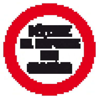 Disque "défense de déposer des ordures" lettres noir fond blanc contour rouge, ø 300 mm. disponible abidjan cote d'ivoire.