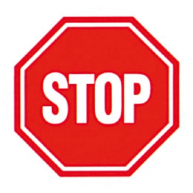 Disque "stop" lettres blanches fond rouge, ø 300 mm. disponible abidjan cote d'ivoire.