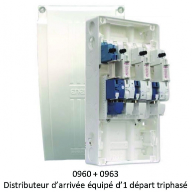 Distributeur d'arrivée 200a (livré nu) - capacité de raccordement cu 25 à 95 mm2 / al. disponible abidjan cote d'ivoire.