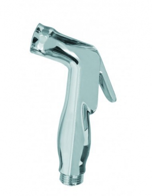 Douchette hygiène, 1 jet pluie, à bouton poussoir et support mural, abs chromé. disponible abidjan cote d'ivoire.