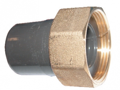 Douille de raccord laiton/pvc - tube ø 50 mm - filetage 50x60 - syst. disponible abidjan cote d'ivoire.