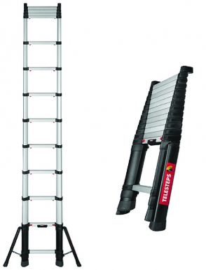Echelle télescopique telesteps prime 4,10 m avec stabilisateurs - poids 17,40 kg. disponible abidjan cote d'ivoire.