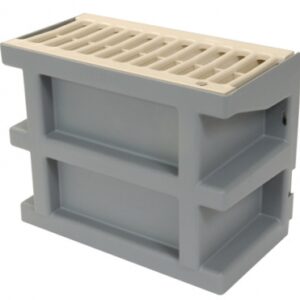 Elément seul pour rehausse - hauteur 180 mm - lxp 260x135 mm - pvc gris. disponible abidjan cote d'ivoire.