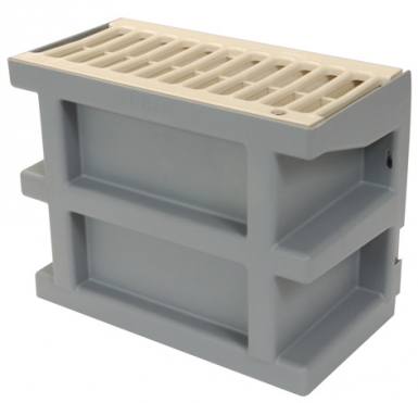 Elément seul pour rehausse - hauteur 180 mm - lxp 260x135 mm - pvc gris. disponible abidjan cote d'ivoire.