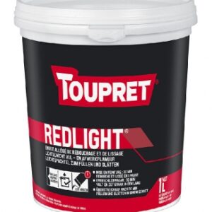 Enduit allégé de rebouchage et lissage en pâte redlight - tous supports intérieurs - extra blanc - pot 1 l. disponible abidjan cote d'ivoire.