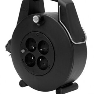 Enrouleur confort-line - 4 prises 2p+t, 5 m, h05vv-f 3g1,0 - noir/noir. disponible abidjan cote d'ivoire.