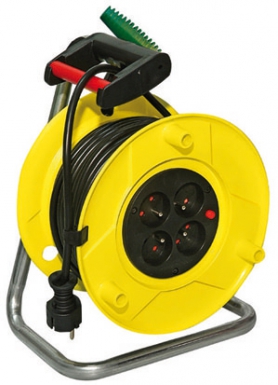 Enrouleur standard rol"up - 4 prises 2p+t, 30 m, h05vv-f 3g1,5 - ø 240 mm. disponible abidjan cote d'ivoire.