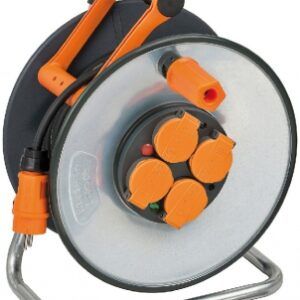 Enrouleur steelcore - 1 fiche 2p+t 16a/230v - 4 prises 2p+t 16a/230v, 25 m, h07rn-f 3g2,5. disponible abidjan cote d'ivoire.