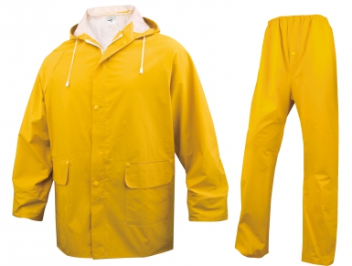 Ensemble de pluie "304" jaune, cousu soudé pvc/polyester pvc - taille xl. disponible abidjan cote d'ivoire.