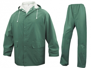 Ensemble de pluie "304" vert, cousu soudé pvc/polyester pvc - taille l. disponible abidjan cote d'ivoire.