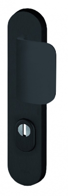 Ensemble de porte blindé " normbau seku 2 " aileron / béquille, finition noir brossé. disponible abidjan cote d'ivoire.