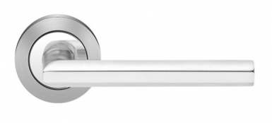 Ensemble sur rosace ronde porto inox poli / satiné - fonction bad - condamnation. disponible abidjan cote d'ivoire.