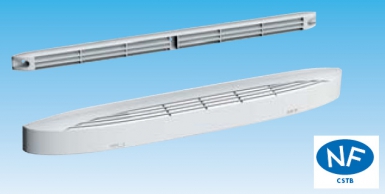 Entrée d'air autoréglable acoustique eca 45 débit 45 m3/h 422x45x45 mm. disponible abidjan cote d'ivoire.