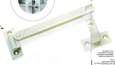 Entrebâilleur de fenêtres stickair pose adhésif ou vis pvc blanc blister. disponible abidjan cote d'ivoire.