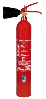 Extincteur co2 acier dioxyde de carbone - gaz incombustible et incomburant - 2 kg. disponible abidjan cote d'ivoire.
