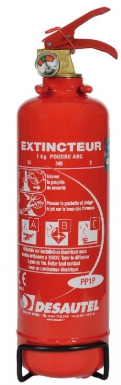 Extincteur pp1p poudre abc - polyvalente sur les 3 types de feux - 1 kg. disponible abidjan cote d'ivoire.