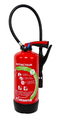 Extincteur zéro-fluor 6l - agent 90 ml ex1-ff - dim produit 690x280x180 mm. disponible abidjan cote d'ivoire.