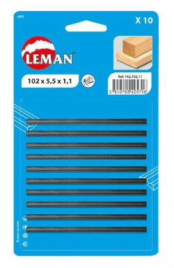 Fers de rabots réversibles - 82 x 5,5 x 1,1 - carte 10 pièces. disponible abidjan cote d'ivoire.