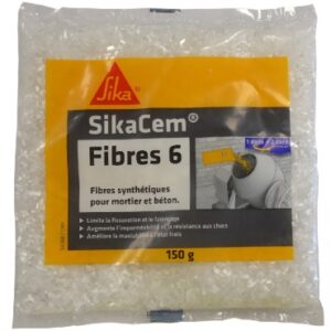 Fibres synthétiques sikacem fibres anti-fissuration pour micro-béton et mortiers - 150 g. disponible abidjan cote d'ivoire.