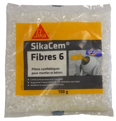 Fibres synthétiques sikacem fibres anti-fissuration pour micro-béton et mortiers - 150 g. disponible abidjan cote d'ivoire.