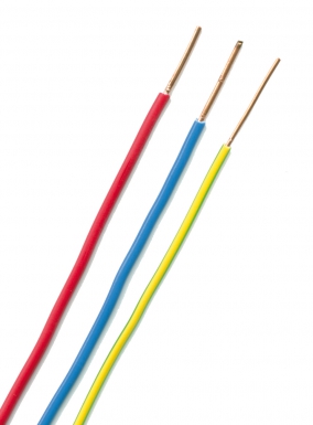 Fil rigide ho7v-u âme cuivre nu massif 1,5 mm2 poids 20 kg/km violet - couronnes de 100 m - tarifé au 100 ml. disponible abidjan cote d'ivoire.