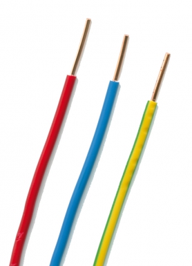 Fil rigide ho7v-u âme cuivre nu massif 2,5 mm2 poids 30 kg/km rouge - couronnes de 100 m - tarifé au 100 ml. disponible abidjan cote d'ivoire.