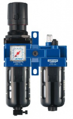 Filtre régulateur lubrificateur 2 blocs avec manomètre et fixation (sous boîte) - débit 2800 l/min - mano. disponible abidjan cote d'ivoire.