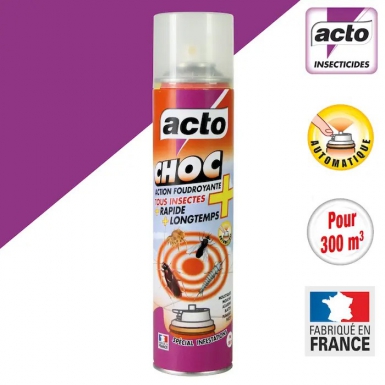 Fumigène insecticide 120 m2 au sol acto choc 200 ml. disponible abidjan cote d'ivoire.