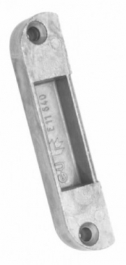 Gâche centrale à défoncer 85x18x9 mm en acier traité ferguard argent. disponible abidjan cote d'ivoire.