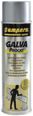 Galva procat brillant - galvanisation à froid - résistance 100° c - gris métal - bombe 650 ml. disponible abidjan cote d'ivoire.
