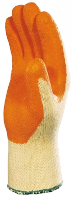 Gants tricotés ve730 50% coton 50% polyamide - sans couture - enduction latex naturel antidérapant sur paume et doigts - dessus de la main aéré - taille 10. disponible abidjan cote d'ivoire.