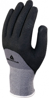 Gants ve729 - matière : tricoté sans couture polyamide - paume : nitrile/pu avec picots - taille 10. disponible abidjan cote d'ivoire.