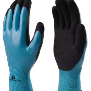 Gants vv636 polyamide - étanches - main enduite nitrile - paume enduite mousse de nitrile - bleu - taille 8. disponible abidjan cote d'ivoire.
